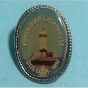 North Pier Lighthouse, Duluth, Minnesota Souvenir Travel Collectible Pin